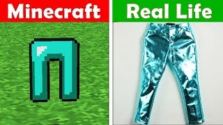 DIAMOND PANTS IN REAL LIFE! Minecraft vs Real Life animation CHALLENGE