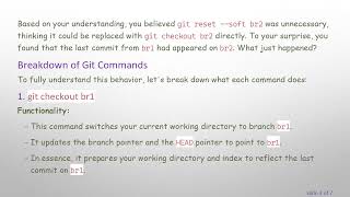 Understanding the git reset --soft and git checkout Behavior screenshot 3