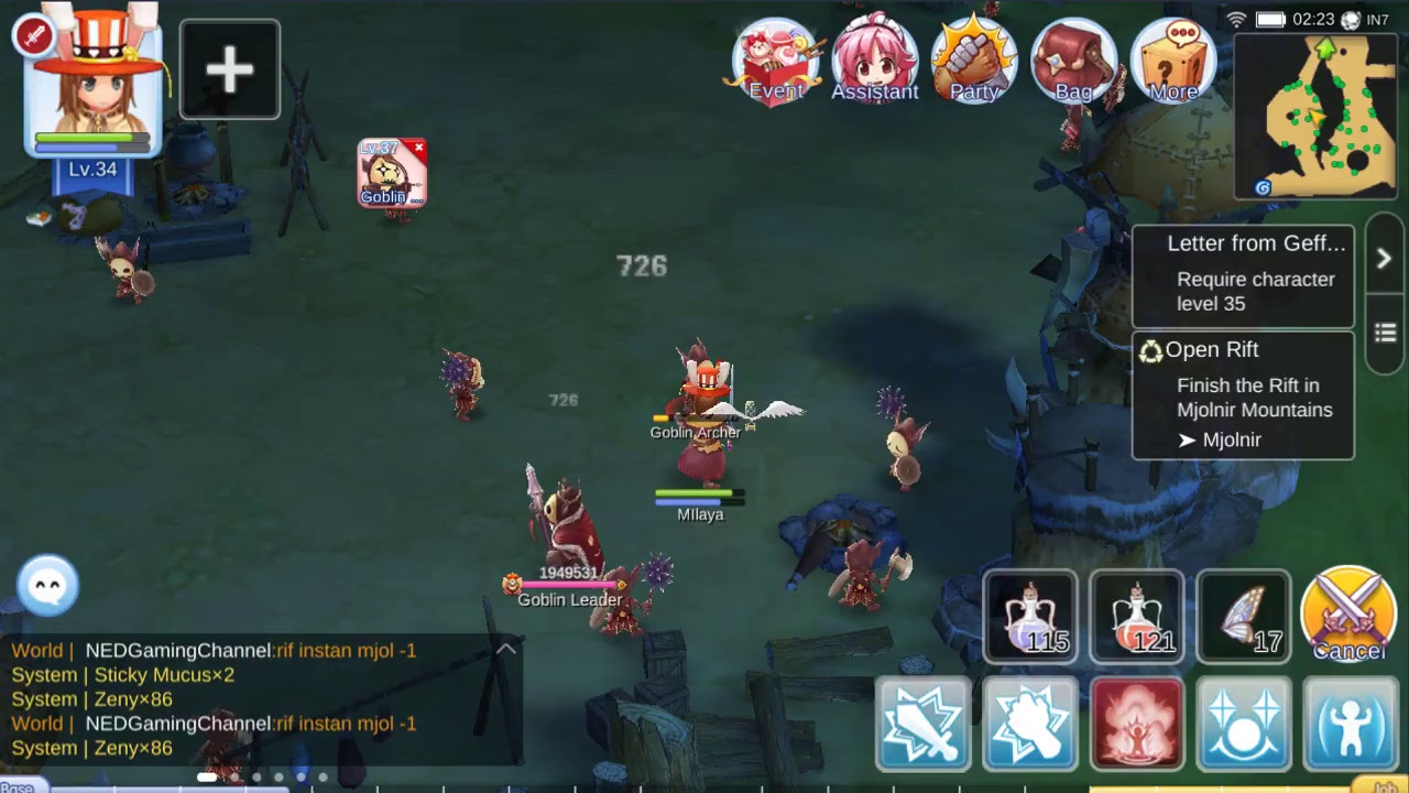 Ragnarok Mobile - Knight leveling / Global Server / Russian Commentary