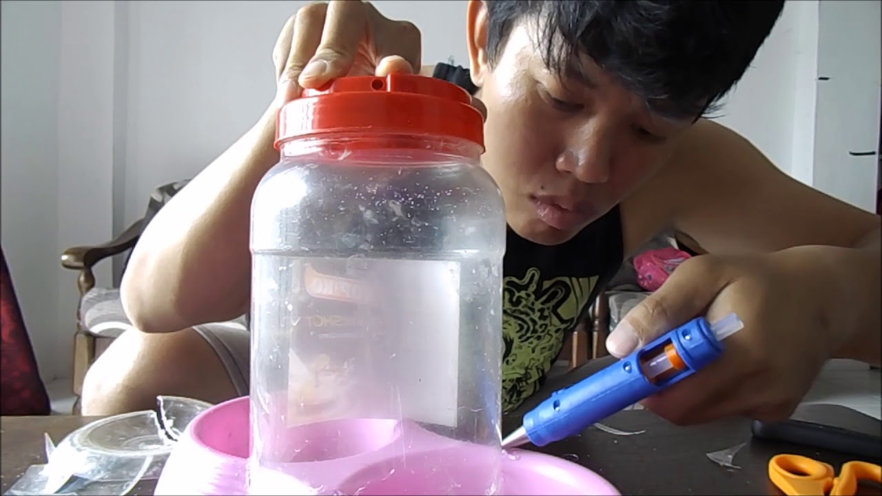 DIY cats food dispenser - YouTube