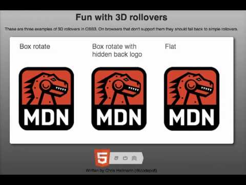 3D CSS Rollovers