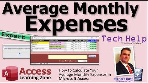 Hoe u uw gemiddelde maandelijkse uitgaven in Microsoft Access berekent