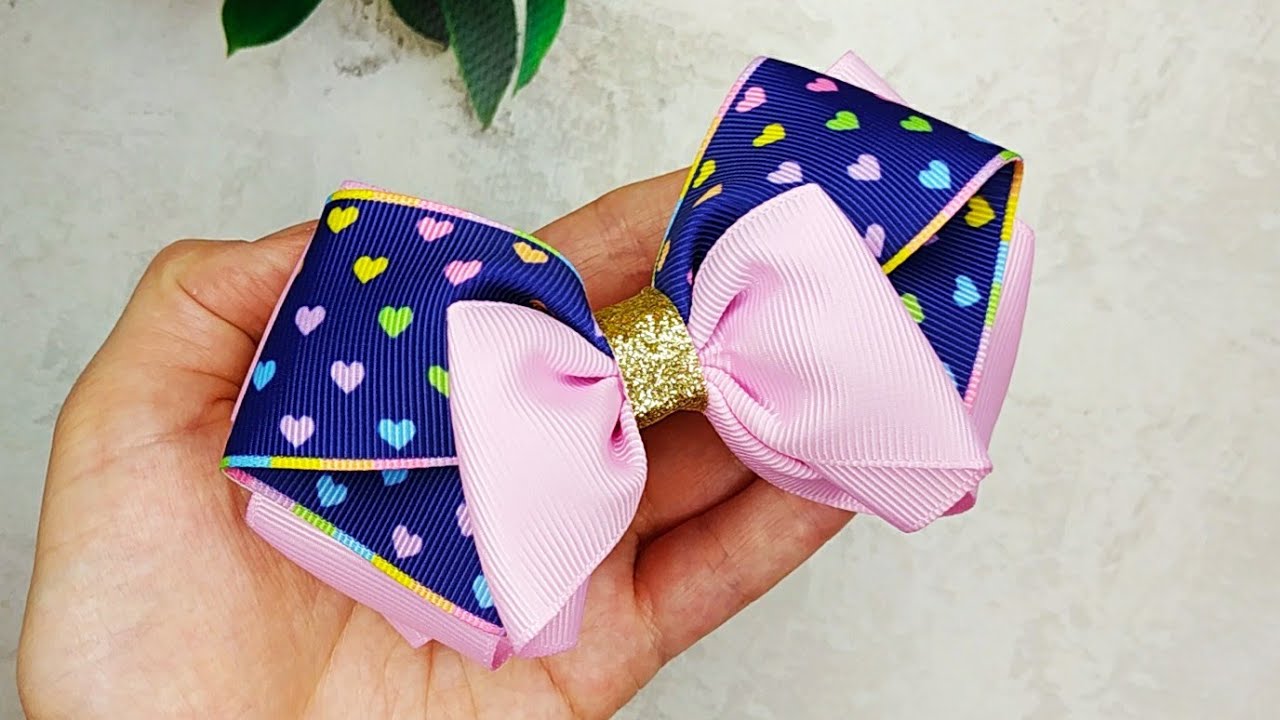 Hair Bow Tutorial / Bow out of Ribbon / How to Make Bows with Ribbon / #1  tutorial 