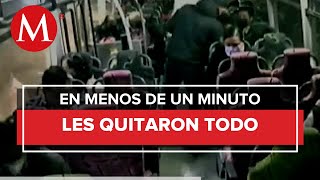 Captan asalto a camión de pasajeros en Edomex