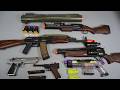 Shell ejecting Luger P08 ToyGun AK47 Airsoft Nerf Gun - POV Reload Realistic Toy Guns Collection