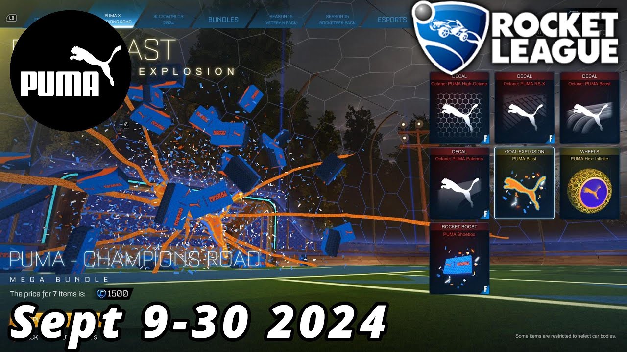 ROCKET LEAGUE PUMA X CHAMPIONS ROAD BUNDLE!