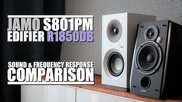 Jamo S801PM fights Edifier R1850DB. Who wins?  ||  Sound & Frequency Response Comparison