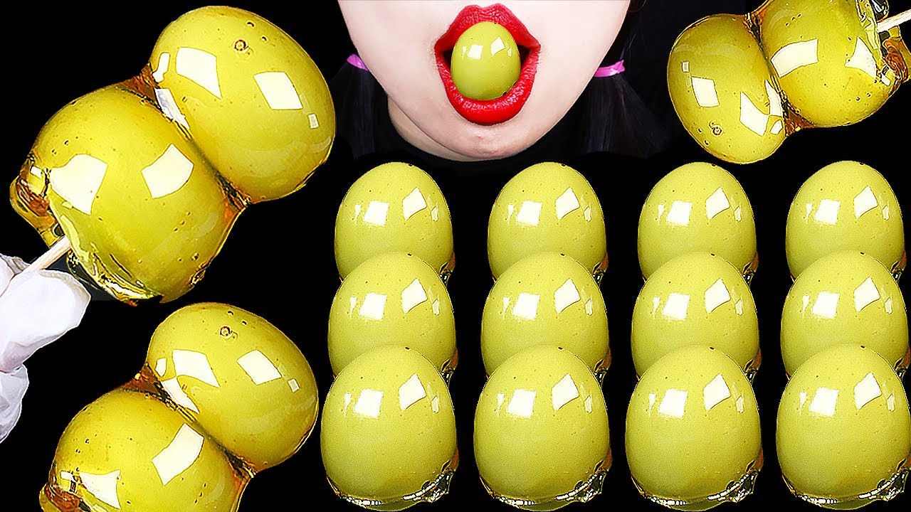 ASMR *TANGHULU MUKBANG CANDIED FRUITS CANDIED SHINEMUSCAT GRAPE шинемушка, виноград, конфеты,десерты