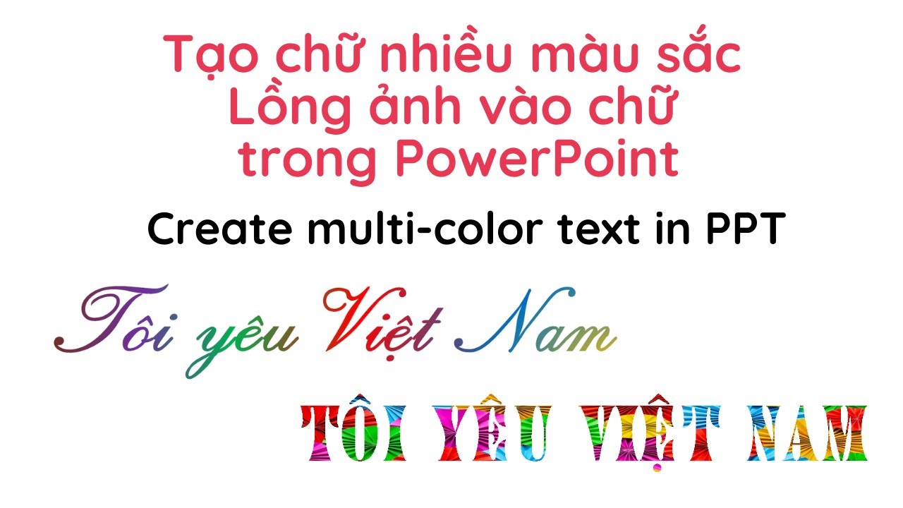 Bộ sưu tập phông chữ 7 màu đủ màu sắc cho mọi thiết kế