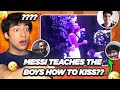 MESSI TEACHES THE BOYS HOW TO KISS (awkward moments)