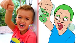 Vlad and Nikita The Soap Bubble War Funny drawing meme