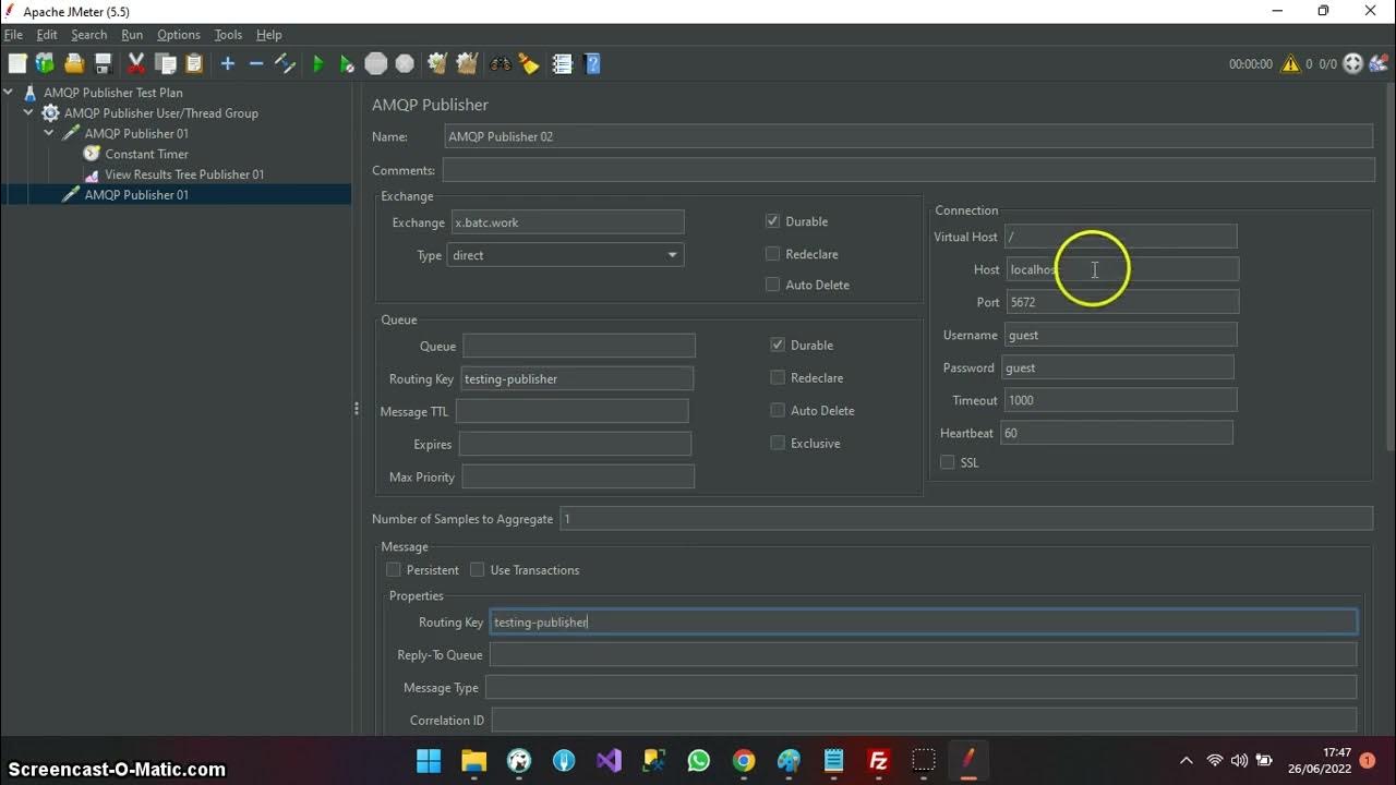 Apache JMeter AMQP Publisher Test Plan YouTube