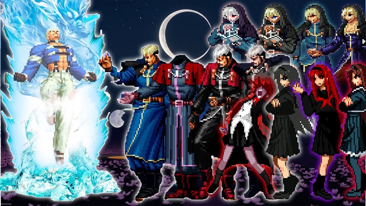 [Mugen KOF] Frozen Yashiro Nanakase Vs Angelique Goenikz, Akiha Yagami Team