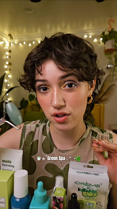 Everything at this spa is GREEN 🐸🌿🍵💚✨️ #greenskincare #asmrskincare #spa