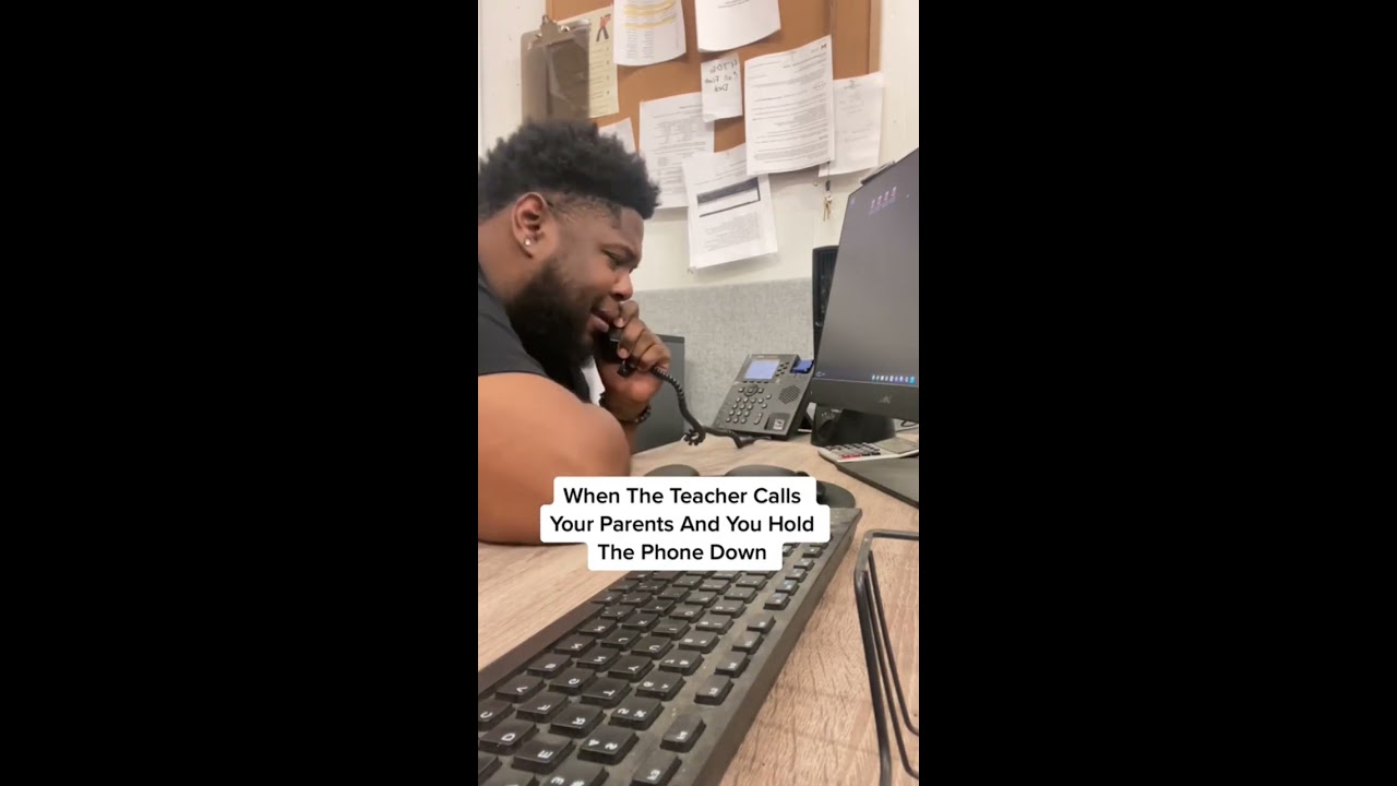 When The Teacher Calls Your Parents And You Hold Phone Down School Shorts