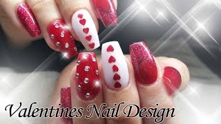 acrylic valentines nail
