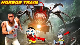 CHOO CHOO CHARLES  TRIES TO KILL SHINCHAN AND FRANKLIN   IN GTAV #black7plays