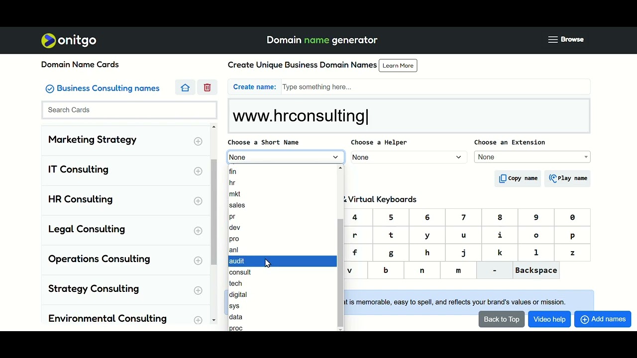 business consulting domain names - YouTube