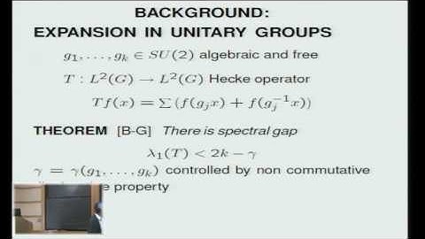 A spectral gap in SL2(R)SL2(R) and applications - Jean Bourgain
