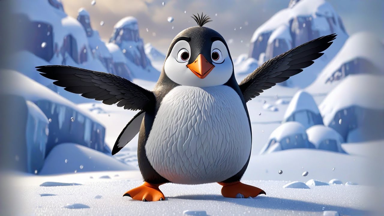 Penny Penguin Slides on Ice | Fun Winter Song for Kids | Nursery Rhymes ...