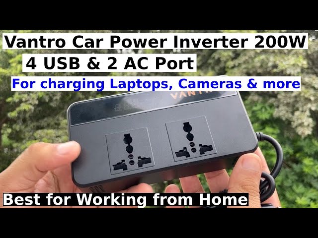 Laptop Car Charger, Vantro Car Power Inverter 200 watt Unboxing & Review