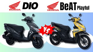 Honda DIO vs Honda BeAT Playful | Side by Side Comparison | Quick Specs & Price | 2024 Philippines