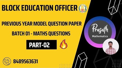 Previous Year BEO Exam Maths Questions | Batch 01 Question Paper | Part 02