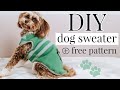 DIY fleece dog sweater + FREE PATTERN *very easy*