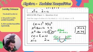Leaving Cert Algebra : Modulus Inequalities