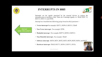 LECTURE VIDEO - INTERRUPTS IN 8085 | J.SWATHI, AP/MCT