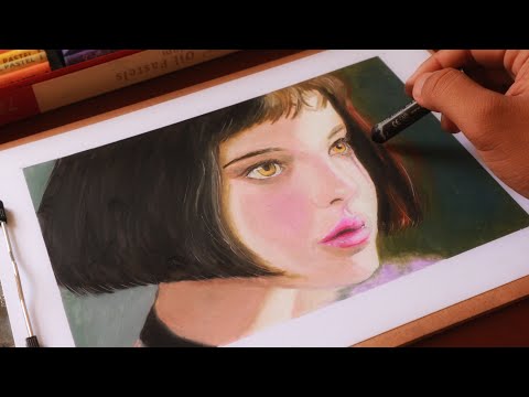 Oil Pastel Drawing – Mathilda (Natalie Portman) from "Leon: The Professional"