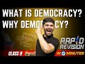 What is democracy why democracy  10 minutes rapid revision  class 9 sst