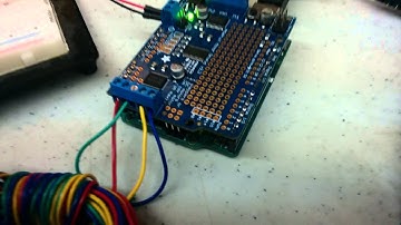 Arduino Motor Shield rotates stepper motors
