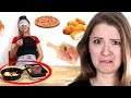 VEGETARIAN TRIES MEAT FOR THE FIRST TIME -  Emma Chamberlain Reaction