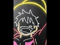 【GLOW ART】ルフィをPOSCAで光らせる。#shorts