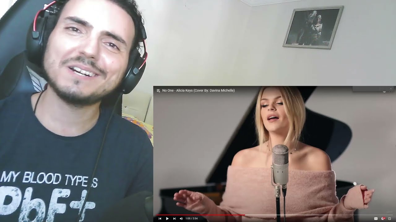 Davina Michelle - No One (Alicia Keys Cover) Reaction
