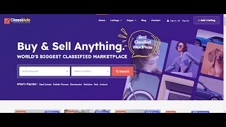 How To Create Classified Website in WordPress within 8 Minutes / How to Install Classiads Theme