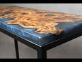 Fabrication table en bois et résine époxy