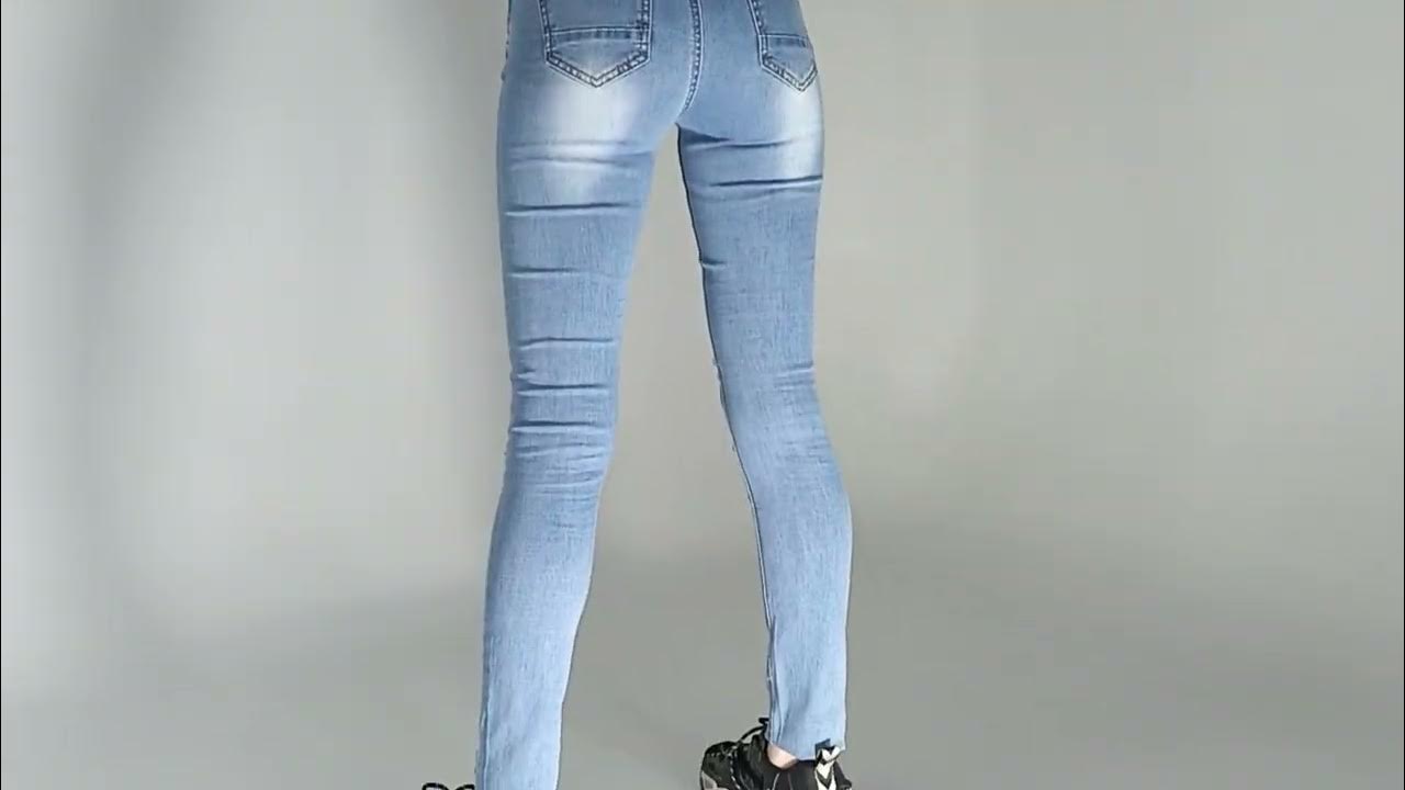 Джинсы Женские Рваные Сигаретки Стрейч Синие 617 (W25-30) - YouTube