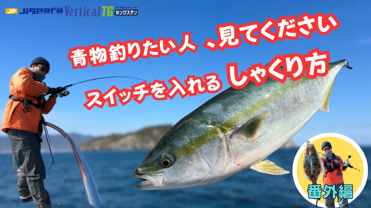 【真冬ジギング】大型青物とヒラメをゲットした、ジグパラバーチカルTGの効果的なしゃくり方