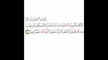 سورة المزمل 5 القسم الخامس تكرار كيفي من .. وأقيموا الصلاة  .. إلى .. إن الله غفور رحيم
