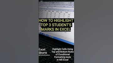 Excel tips & tricks | Highlight top 3 highest values  | ms excel Conditional Formatting #shorts