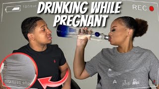 Drinking While Pregnant Prank On Husband *HE GETS MAD* | PrinceTV