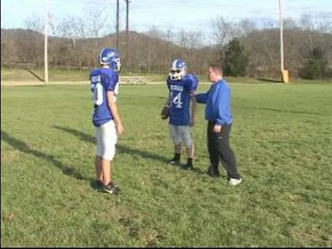 How to Play Center in Football : How to Angle Block to Open a Hole in Football