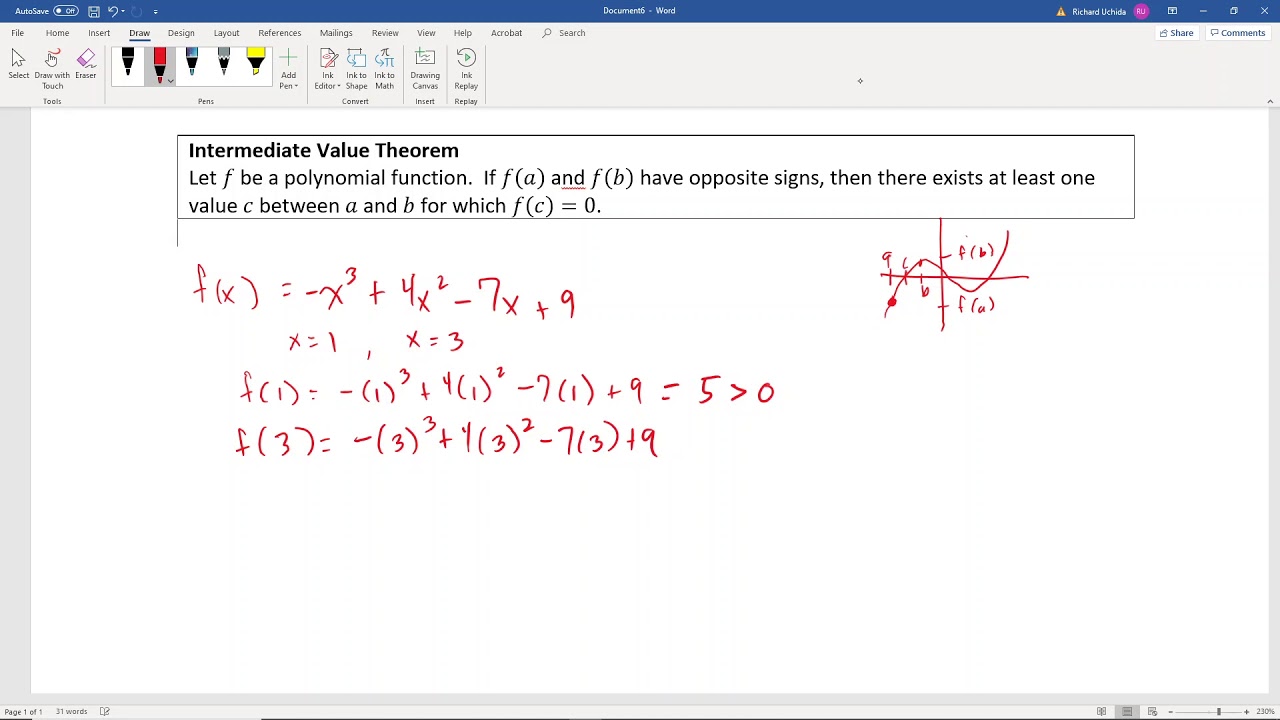 Intermediate Value Theorem For Polynomials YouTube Intermediate Value Theorem For Polynomials YouTube