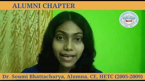 HETC Alumni Chapter | Dr. Soumi Bhattacharyya , Alumnus ,CE (2005-2009) |HETC |MAKAUT