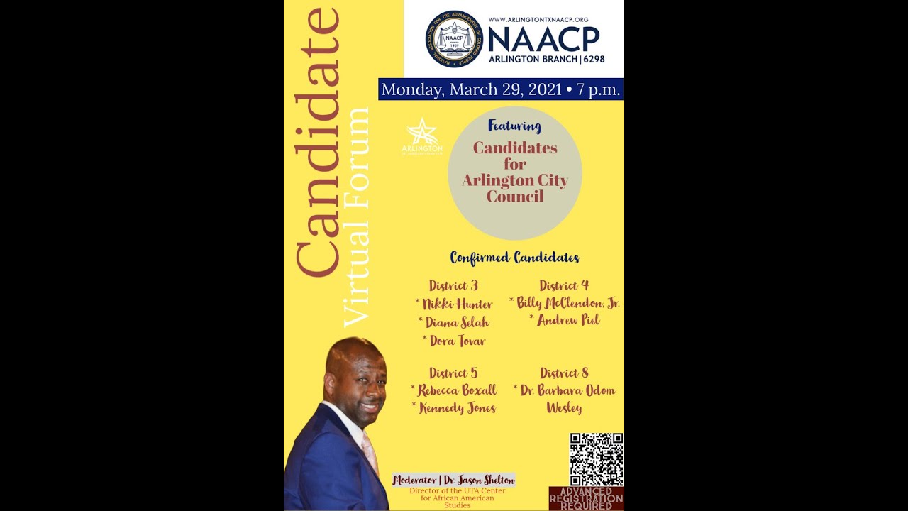 Arlington TX City Council Candidate Forum March 2021 YouTube