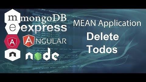 Mean Stack Tutorial #9 Delete Todos