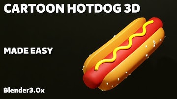cartoon hotdog modeling in blender 3.0