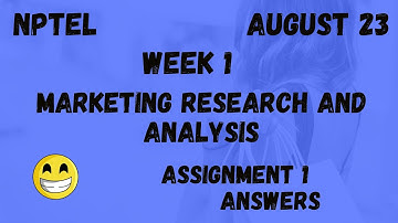 Assignment 1 | Marketing Research And Analysis Week 1 | NPTEL @HanumansView